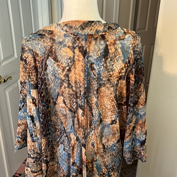 Multi color chiffon smock/ cover up - Picture 3 of 5